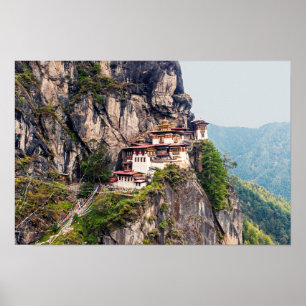 Paro Taktsang: Tigernästet kloster - Bhutan Poster