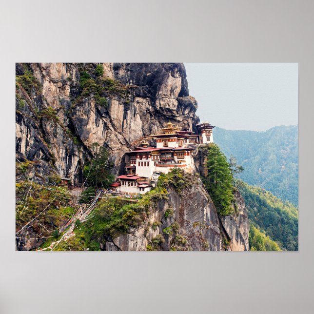Paro Taktsang: Tigernästet kloster - Bhutan Poster (Framsidan)