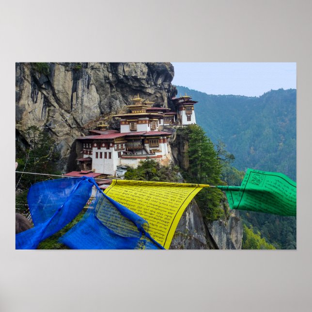 Paro Taktsang: Tigernästet kloster - Bhutan Poster (Framsidan)