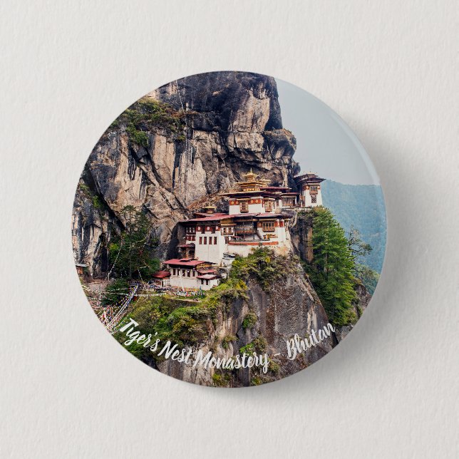 Paro Taktsang: Tigernästet klostret - Bhutan Knapp (Framsida)