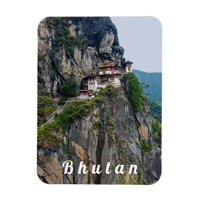 Paro Taktsang: Tigernästet klostret - Bhutan Magnet (Vertikal)