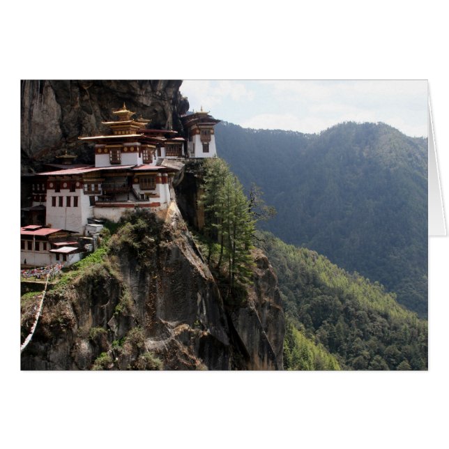 paro taktsang vy hälsningskort (Framsidan Horizontal)