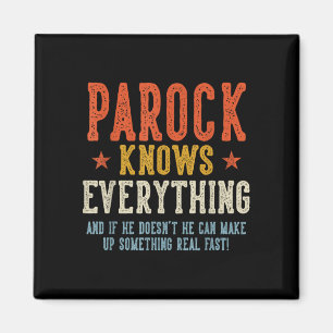Parock vet allt fars dag retro vintage magnet