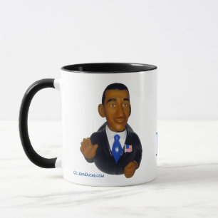 Parodi CelebriDucks för anka för Obama mugg Rubb