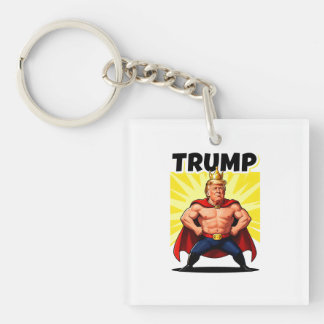 Parodic Superhero Trump Caricature