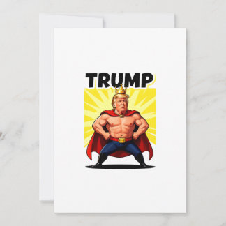 Parodic Superhero Trump Caricature Inbjudningar