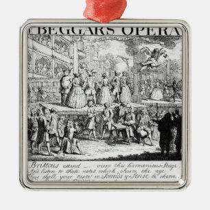 Parodierade tiggare opera, 1728 julgransprydnad metall