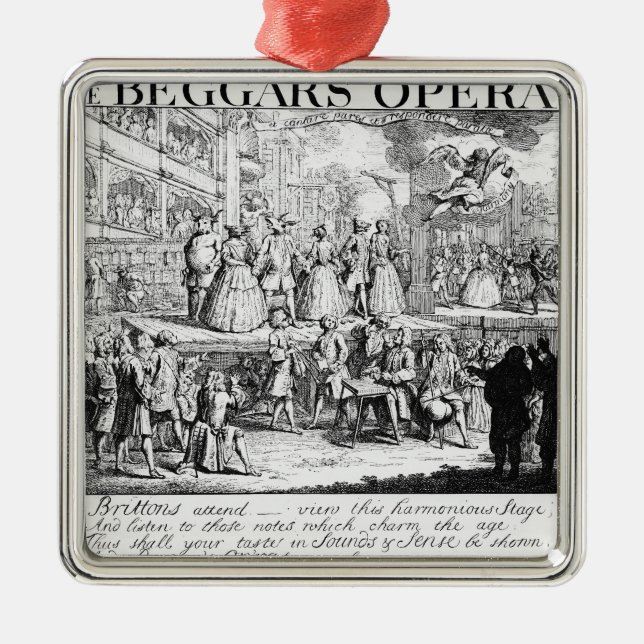 Parodierade tiggare opera, 1728 julgransprydnad metall (Framsidan)