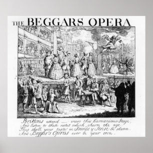 Parodierade tiggare opera, 1728 poster