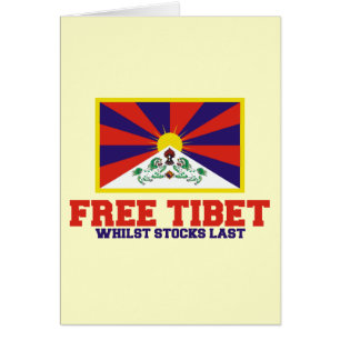 Parodin frigör Tibet Hälsningskort