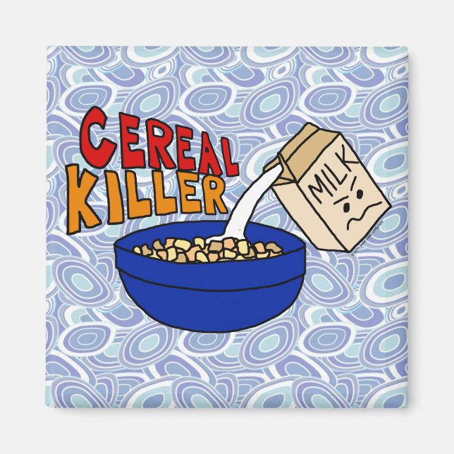 Parody Cereal Killer Breakfast Food Humor Magnet (Framsidan)