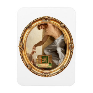 Parody Classical Painting with Takeout Bag | Funny Magnet