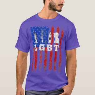 Parody LGB Funny Liberty Guns Beer American Flagga T Shirt