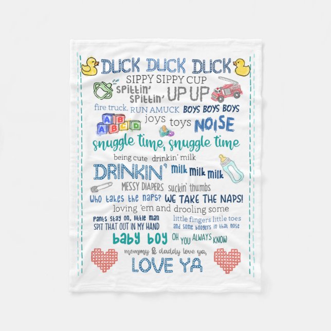 Parody plantskola art pojke jay tyst bob sång fleecefilt (Framsidan)