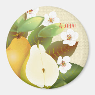 Päron av hawaiiskt tropiskt Blommigt, botaniskt Magnet