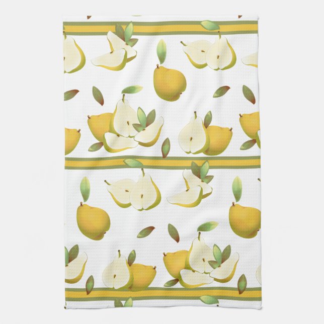 Päron Frukt Botanisk Kökshandduk (Vertikal)