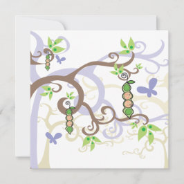 Päron i Träd i Pod, Gender för att visa babyskor Inbjudningar