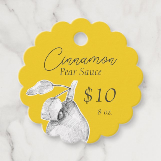 Päron Kanel Konserveringsburk Etikett Prislabel  (Framsida)