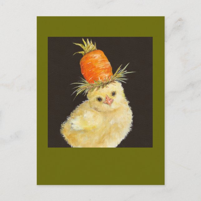 Päron med högt vykort för morot (Framsida)