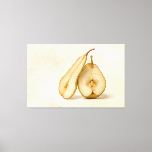 Päron - min sötsak och Perfekt halv Canvastryck (Framsida)
