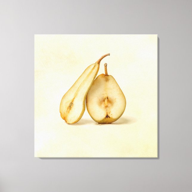 Päron - min sötsak och Perfekt halv Canvastryck (Framsida)