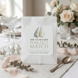 Päron Pear-fect Match Bröllopsdusch Tack Fyrkantigt Klistermärke