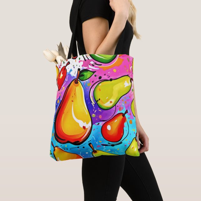 Päron Pop Art Tygkasse (Närbild)