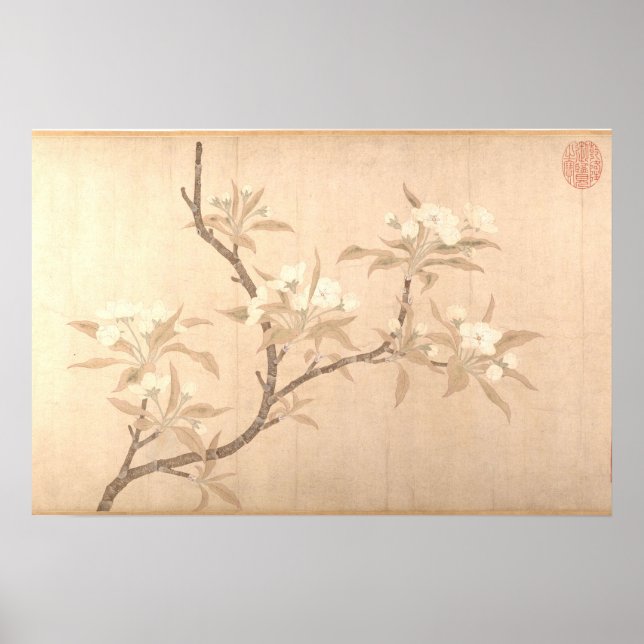 Päronblommor Antik Oriental ca.1280 Poster (Framsidan)