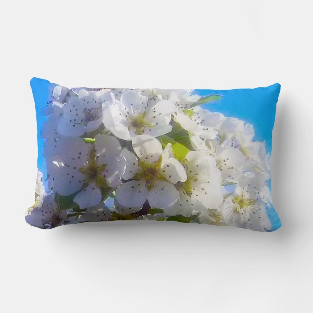 Päronblomster Lumbarkudde (Framsida)