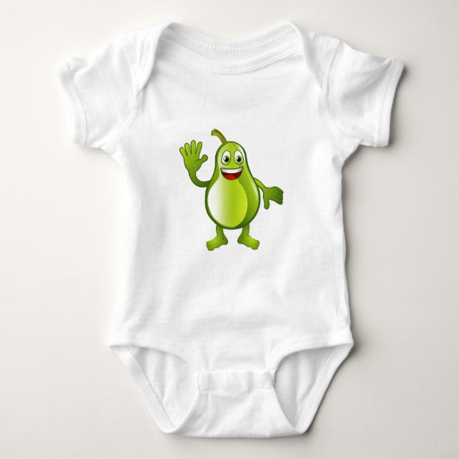 Päronfrukt i lycklig t-shirt (Framsida)