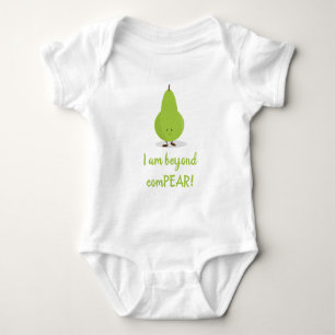 Päronfrukt, matspun, ljus Tecknad T Shirt