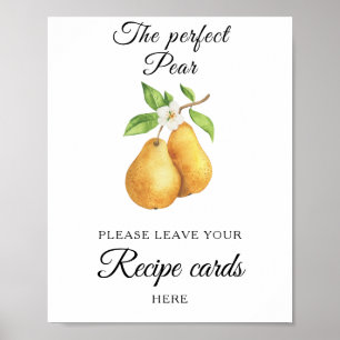 Pärons bröllopsdusch Ditt receptkort här Poster