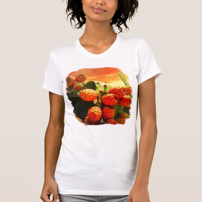 Päronsafrukter och röd Himmel T Shirt (Framsida)