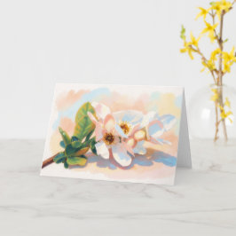 Päronsk Blomster Pastell Konst Notkort Kort