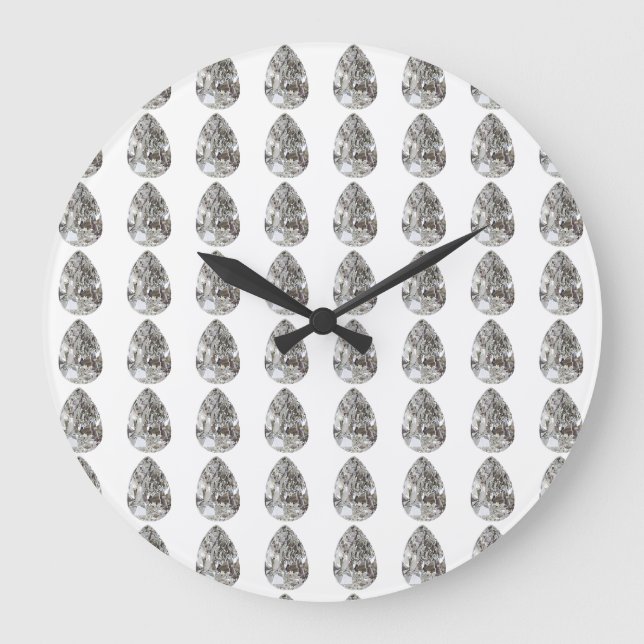 Päronskuren diamant stor klocka (Framsida)