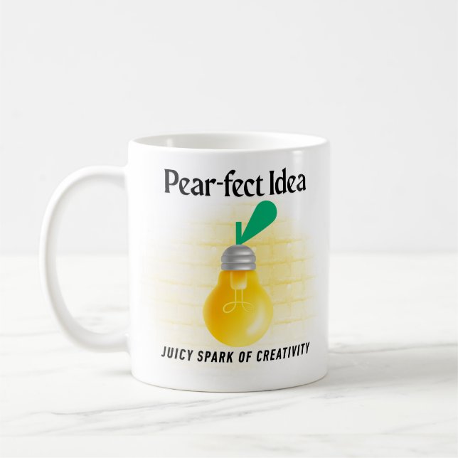 Päronsuperb idé-mugg kaffemugg (Vänster)