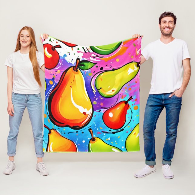 Päronteckning Fleecefilt (På plats)