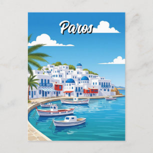 Paros Greece Island Travel Vykort