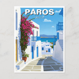 Paros Greece Island Travel Vykort