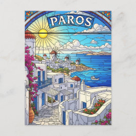 Paros Greece Islands Travel Vykort