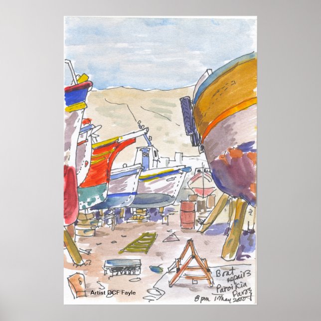 Paros Greece Poster (Framsidan)