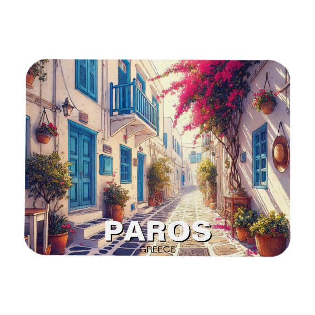 Paros Grekiska öarna Travel Magnet (Horisontell)