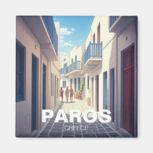 Paros, Grekland vit och blå Magnet