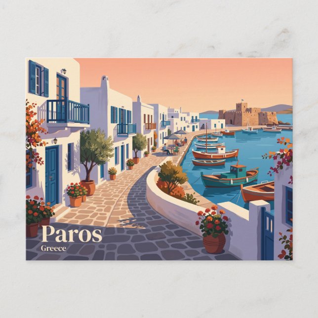Paros Grekland Vykort (Framsida)