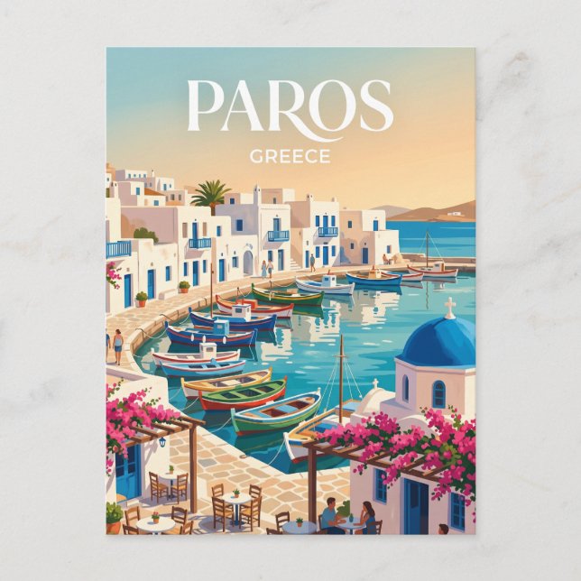 Paros Grekland Vykort (Framsida)