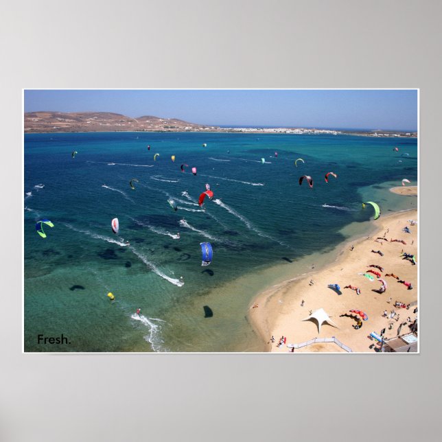Paros Kite-strand Poster (Framsidan)