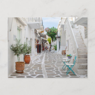 Paros Parikia shoppinggata vykort