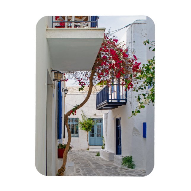 Paros Parikia Sommargränd Magnet (Vertikal)