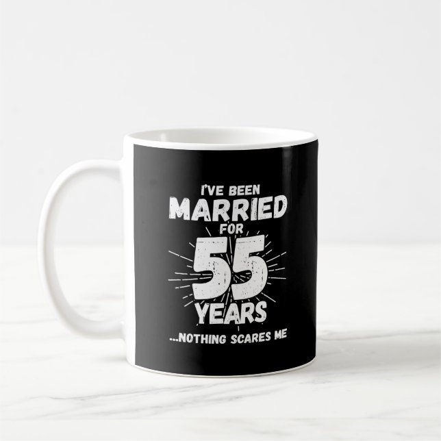Parpar gifta 55 år Rolig 55-årsjubileum Kaffemugg (Vänster)