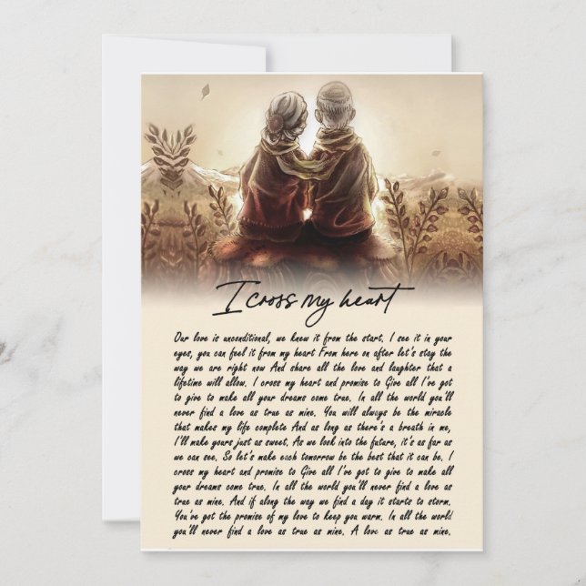 Parpresent | Till Min Själskamrat Korsar Jag Mitt  Inbjudningar (Framsida)